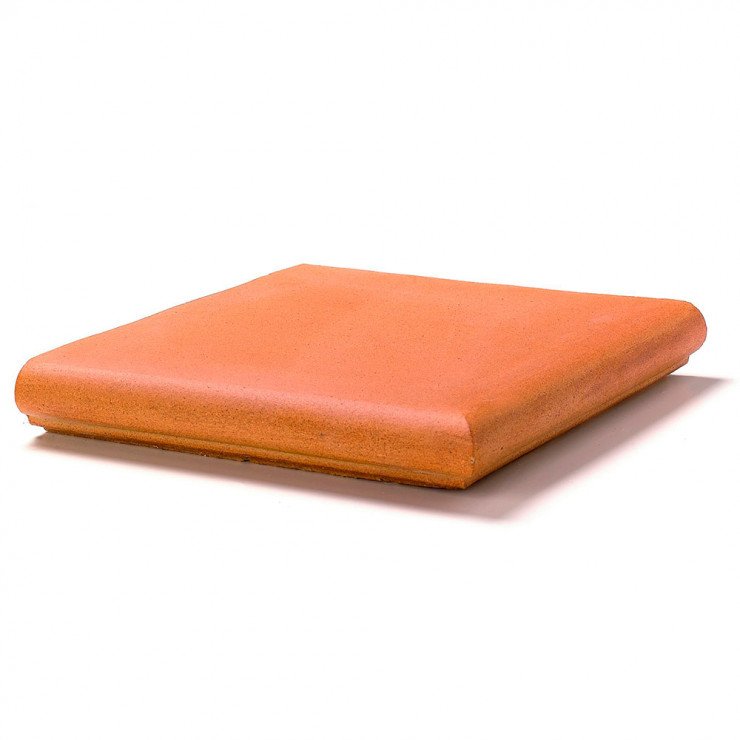 Trappeklinker Skånsk Natural Terracotta Klinker Runde Hjørne Orange Matt 33x33 cm-0